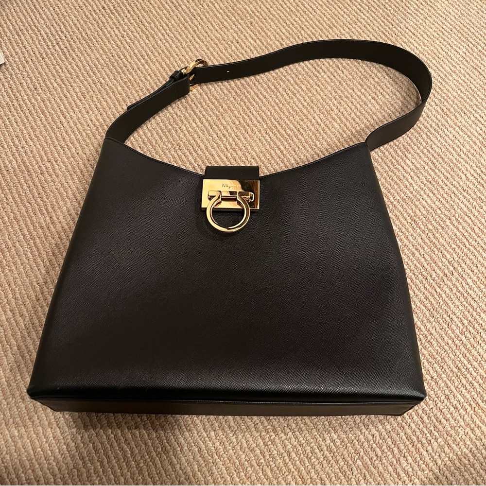 Salvatore Ferragamo Black Shoulder Bag
